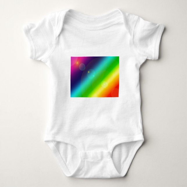 Body Para Bebê arco-íris ombre (Frente)