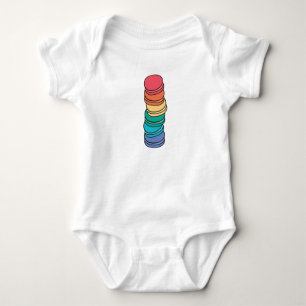 Body Para Bebê Arco-íris Orgulho gay Lgbtq Macaron