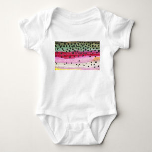 Body Para Bebê Arco-Íris Pescar