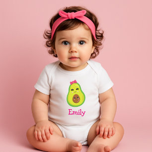 Body Para Bebê Arco Rosa Rosa Bonito Avocado
