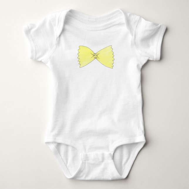 Body Para Bebê Arco Tie Pasta Baby Bowtie Cozinhar italiano de Co (Frente)
