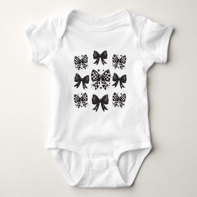 Body Para Bebê Arcos preto e branco de Cutecore (Frente)