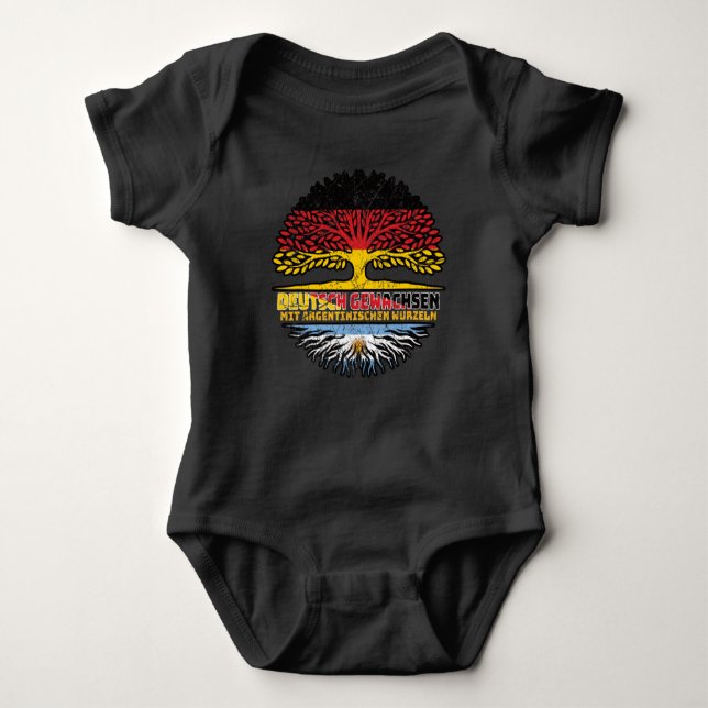 Body Para Bebê Argentinien Argentinisch Deutsch Deutschland Baum (Frente)