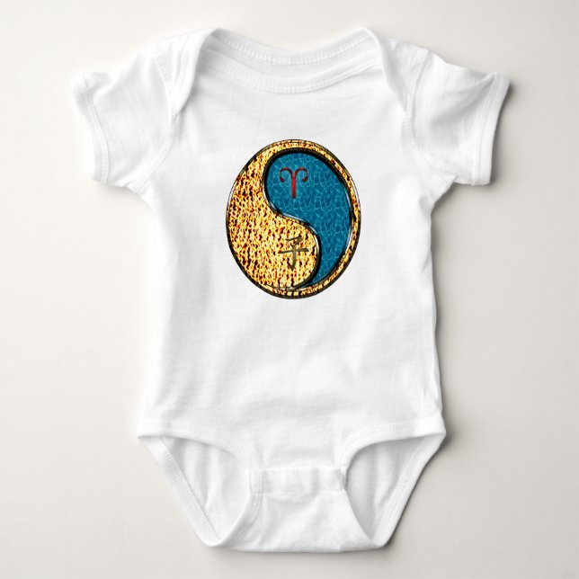 Body Para Bebê Áries & Rato de Água (Frente)