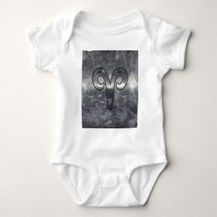 Body Para Bebê Aries Símbolo Zodíaco Estilo Industrial