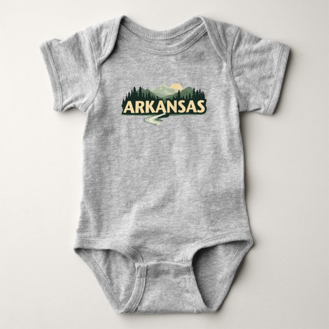 Body Para Bebê Arkansas Estados Unidos da América (Frente)
