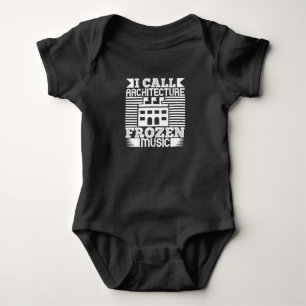 Body Para Bebê Arquiteto - Chamo Arquitetura de Música Congelada