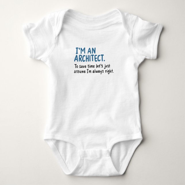 Body Para Bebê Arquiteto - Eu Sou Um Arquiteto (Frente)