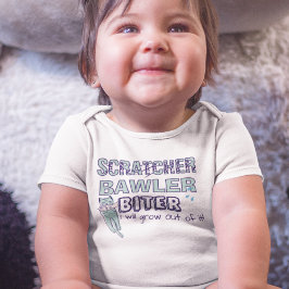 Body Para Bebê Arranhador, Chorão, Mordedor c/Gato & Lágrimas