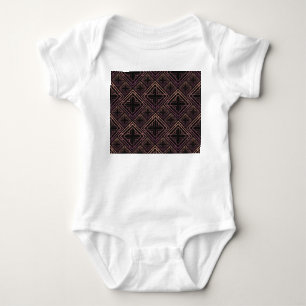 Body Para Bebê Art Deco Black-Dourado Elegance