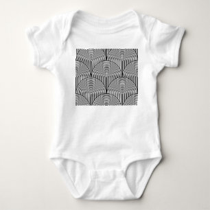 Body Para Bebê Art Deco, Luxúria Black White.