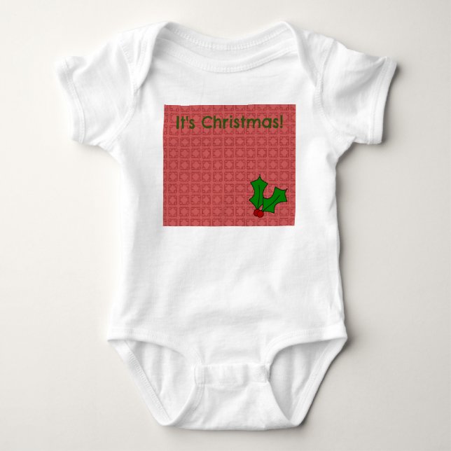 Body Para Bebê Art Deco Red Squares (Frente)