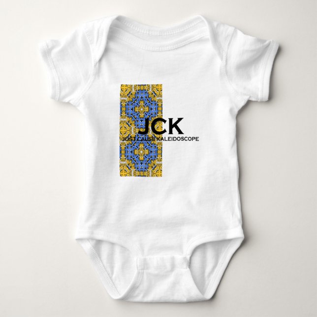 Body Para Bebê Arte caleidoscópica de onze volumes, vinte e quatr (Frente)