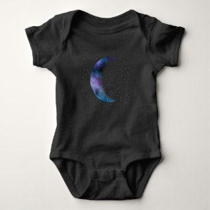 Body Para Bebê Arte Colorida da Lua Gótico Pastel