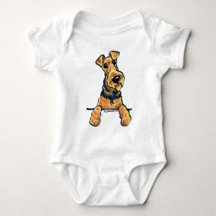 Body Para Bebê Arte da Linha Terrier Airedale