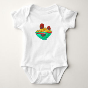 Body Para Bebê Arte de espaguete engraçado