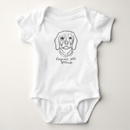 Body Para Bebê Arte de Linha Beagle, Elegância com Atitude