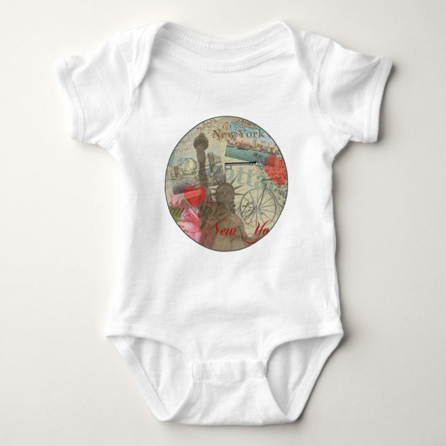 Body Para Bebê Arte de símbolo da antiga silhueta da liberdade da (Frente)