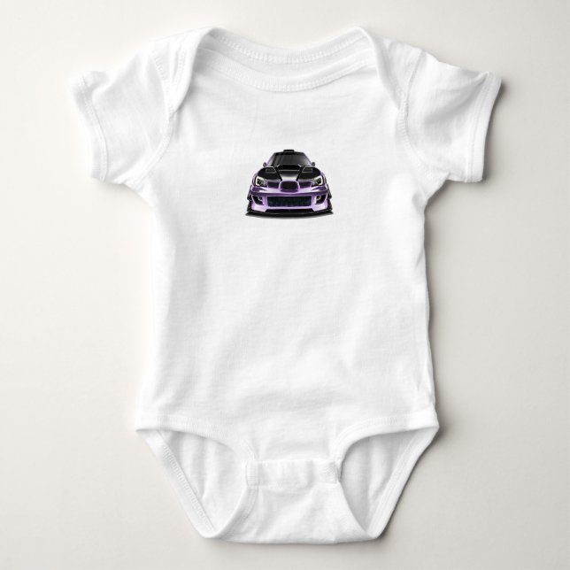 Body Para Bebê arte desenhada à mão com olho apertado roxo (Frente)