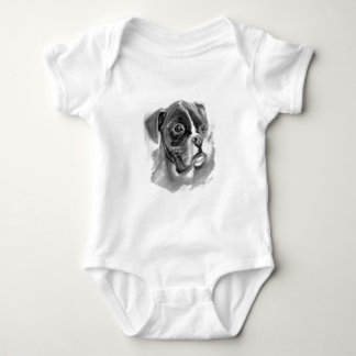 Body Para Bebê Arte do cão do pugilista