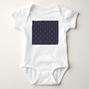 Body Para Bebê Arte elegante nouveau, padrão minimalista.