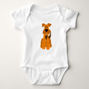 Body Para Bebê Arte engraçada do cão de Airedale Terrier