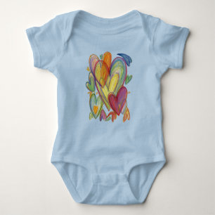 Body Para Bebê Arte Personalizada Do Arte Arranjada No Arco-Íris