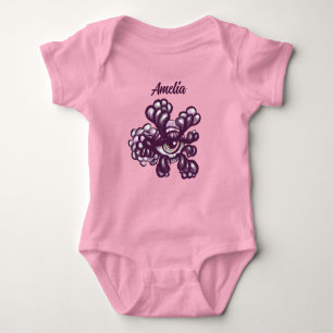 Body Para Bebê Arte Surrealista de Olho Weirdcore em Pastel Sonha