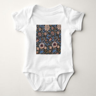 Body Para Bebê Arte Têxtil Floral Evenlode de William Morris