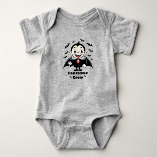 Body Para Bebê Arte Vetorial de Menino Vampiro Fofo de Halloween