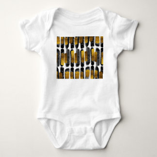 Body Para Bebê Artista dourado: Abstrato preto e Dourado