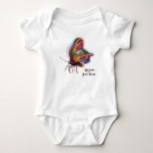 Body Para Bebê Aruel Arco-Íris Borboleta Bebê Roupa