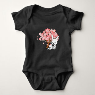 Body Para Bebê Árvore de Cerejeira Sakura Fofa Kawaii coelho Coel