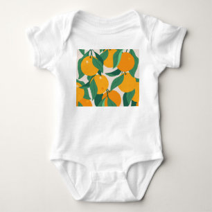 Body Para Bebê Árvore de Citros: Desenho Da Mão De Verão