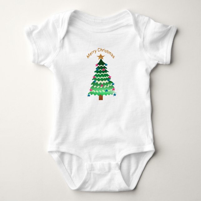 Body Para Bebê Árvore de Natal  (Frente)
