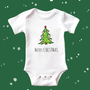 Body Para Bebê árvore de Natal
