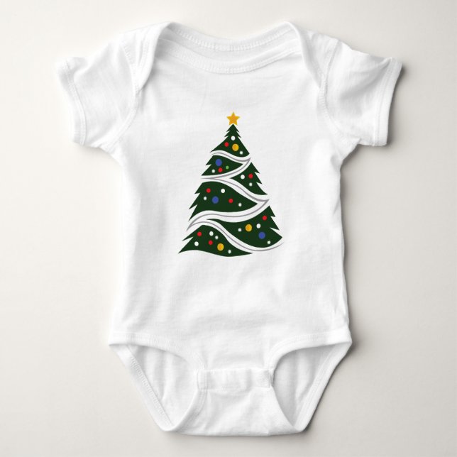 Body Para Bebê Árvore de Natal (Frente)