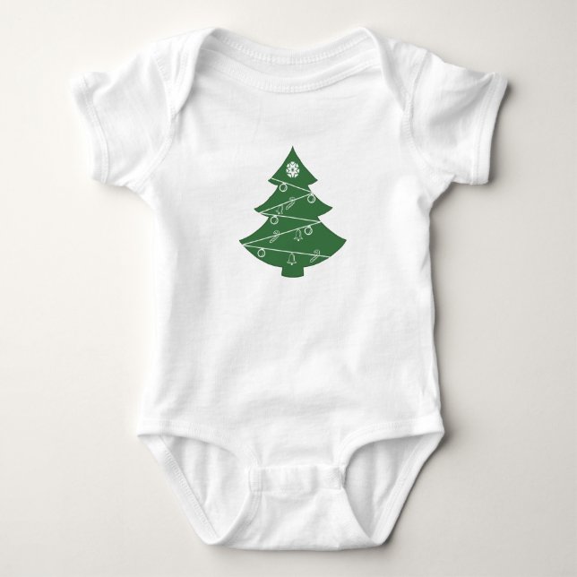 Body Para Bebê Árvore de Natal minimalista (Frente)