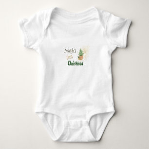 Body Para Bebê Árvore de Queijo de Natal de Bebê Personalizada