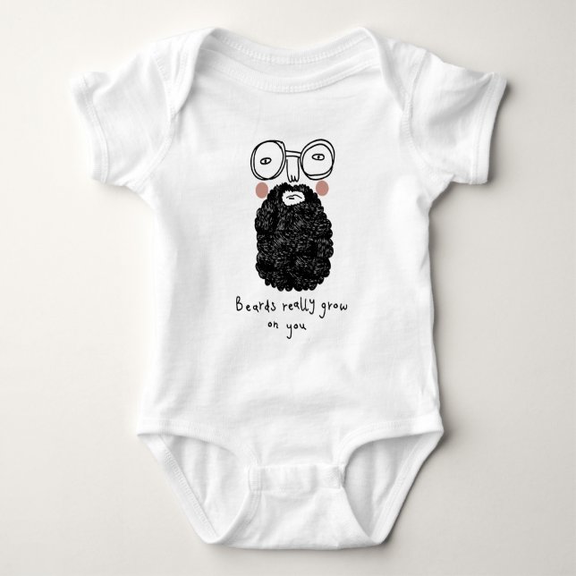 Body Para Bebê As barbas crescem realmente em você (Frente)