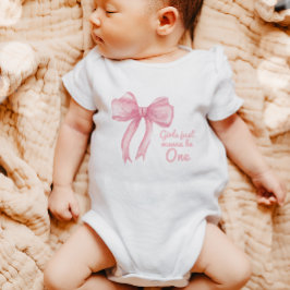 Body Para Bebê As Meninas Só Vão Ficar Com Um Arco Rosa Coquette 
