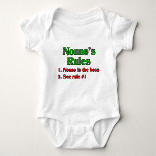 Body Para Bebê As regras de Nonno (avô italiano)