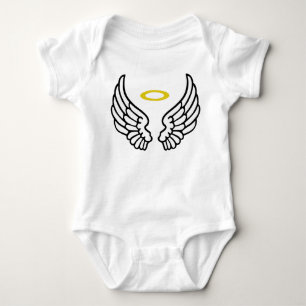 Body Para Bebê Asas e halo do anjo