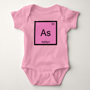 Body Para Bebê Ashtyn Nome Química Elemento Tabela Periódica