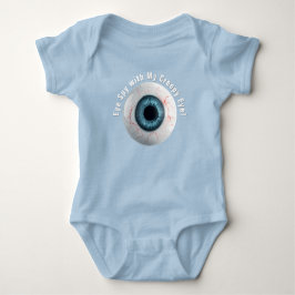 Body Para Bebê Assustadoramente personalizável Olho espião com me