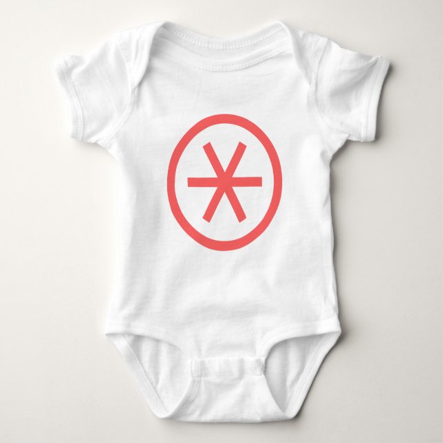 Body Para Bebê Asterisco Circulado (Frente)
