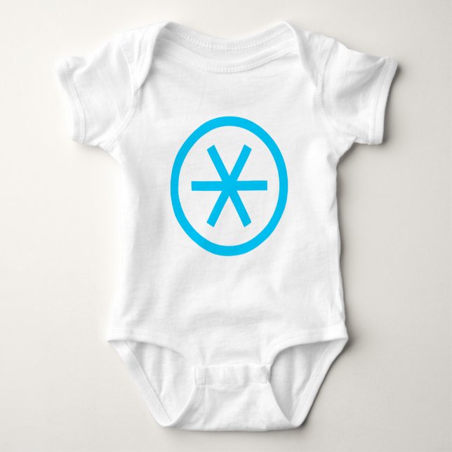 Body Para Bebê Asterisco Circulado (Frente)
