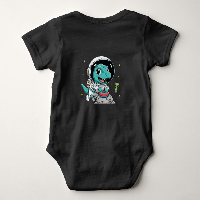 Body Para Bebê AstroDino: The Cutest Mission to the Giggleverse! (Verso)