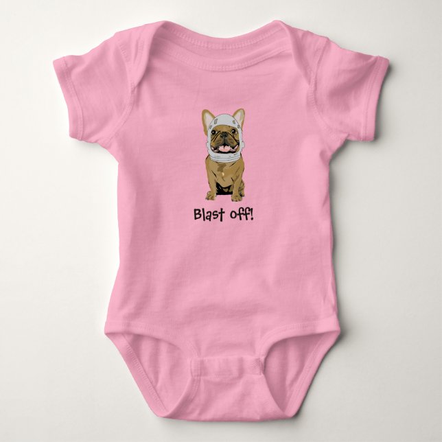 Body Para Bebê Astronaut cachorro fofo (Frente)