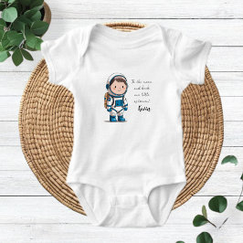 Body Para Bebê Astronaut T-Shirt, Space Astronomy Stars Gift Idea